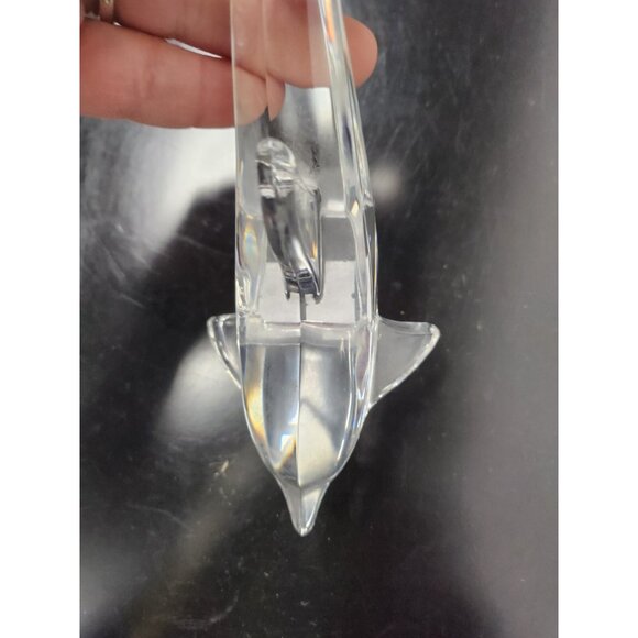 Vintage Crystal D'arque France Genuine Crystal Dolphin Figurine Statue Nautical - Picture 7 of 8